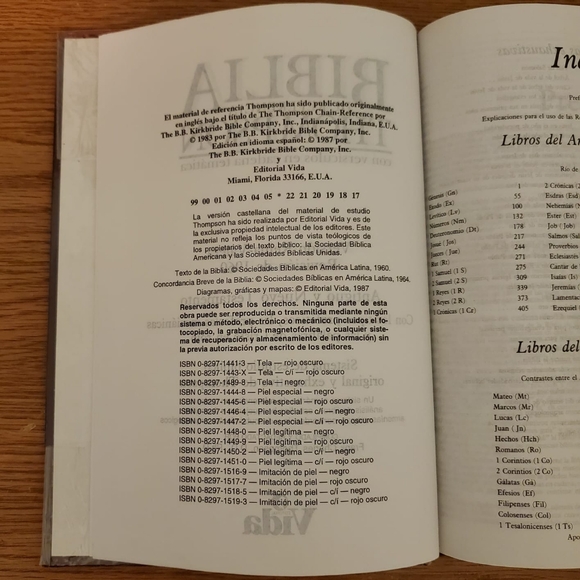 Biblia de Referencia Thompson en Español con versiculos en cadena tematica. - Picture 5 of 16